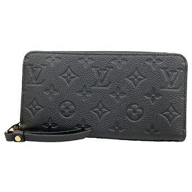 Louis Vuitton Monogram Empreinte Zippy Wallet Schwarz