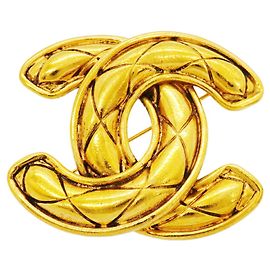 Chanel vergoldete Brosche Golden