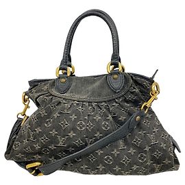 Borsa Louis Vuitton Monogram Denim Neo Cavie MM Nero