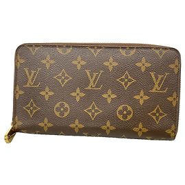 Portefeuille Long Louis Vuitton Monogram Zippy Organizer Marron