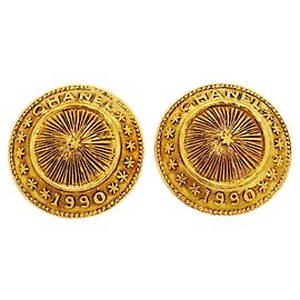 Orecchini a clip Chanel placcati in oro D'oro