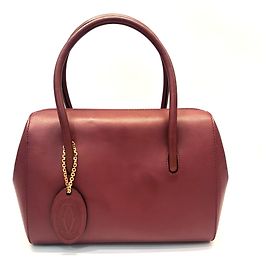 Bolsa Cartier Mini Boston Bordeaux