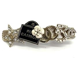 Barrette de Cabelo Chanel Coco Mark Preto Branco