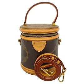 Bolso de maquillaje Louis Vuitton Monogram Giant Reverse Cannes Castaño