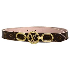 Louis Vuitton Monogram LV Circle Prime Reversible Belt Brown Pink