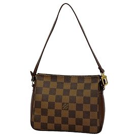 Louis Vuitton Damier Trousse Makeup Bag/Pouch N51982 Eben Damier ebene