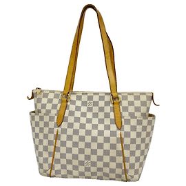 Louis Vuitton Damier Azur Totally PM Tote Bag White