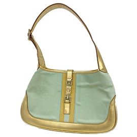 mala Gucci Jackie 001 3735 Dourado Verde claro