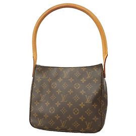 Bolso de hombro Louis Vuitton Monogram Looping MM Castaño