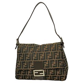 Borsa a secchiello Fendi Zucca Mamma Marrone