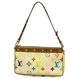 Louis Vuitton Monogram Multicolor Pochette Accessoires Bianco