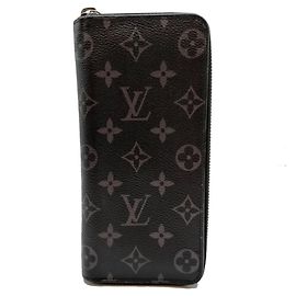Louis Vuitton Monogram Eclipse Zippy Wallet Brown Black Other Monogram