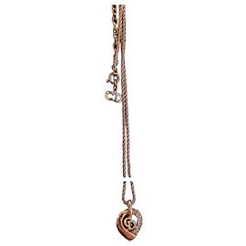 Colar Coração Dior em metal dourado e cristais Dourado