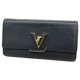 Portafoglio lungo Louis Vuitton in Noir Nero