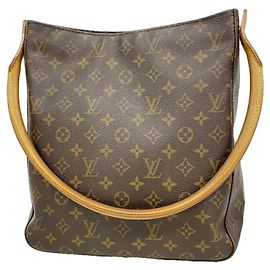Borsa a tracolla Louis Vuitton Monogram Looping GM Marrone