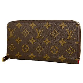 Portefeuille Zippy Monogram Louis Vuitton Marron Rouge