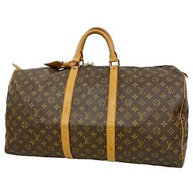 mala Louis Vuitton Boston Monogram Keepall 55 Marrom
