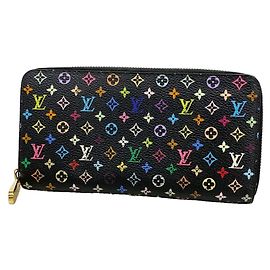 Louis Vuitton Monogram Multicolor Zippy Wallet M60275 Nero Porpora