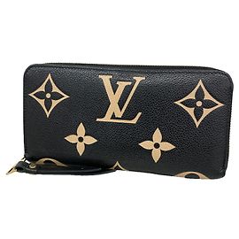 Portafoglio Zippy Louis Vuitton Monogram Empreinte Bicolor Nero Beige