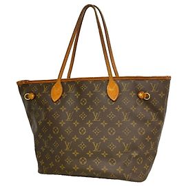 Borsa Tote Louis Vuitton Monogram Neverfull MM Marrone