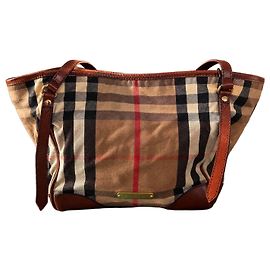 Burberry Borsa Tote Canterbury Nova Check Marrone Marrone Beige