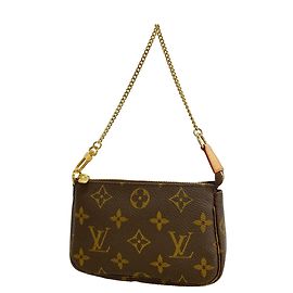 Louis Vuitton Monogram Mini Pochette Accessoires Castaño