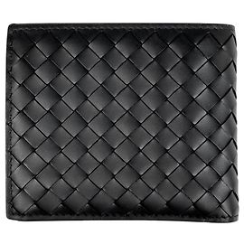 Portafoglio bi-fold Bottega Veneta in pelle nera Nero