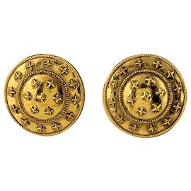 Chanel vergoldete Clip-Ohrringe Golden