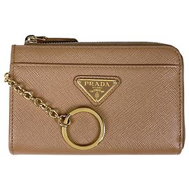 Portamonete Prada in pelle beige Beige