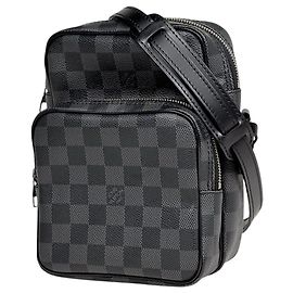 Borsa a tracolla Louis Vuitton Rem in Damier Graphite Nero