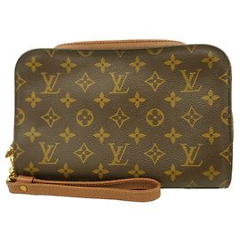 Bolso de mano Louis Vuitton Monogram Orsay Castaño