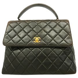 Borsa Chanel Matelassé in pelle d'agnello Nero