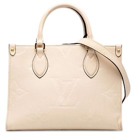Louis Vuitton Beige Monogram Empreinte Giant OnTheGo PM Beige