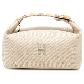 Hermès Beige Small Wool Bride A Brac Au Carre Case Beige