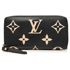 Portefeuille Zippy Giant Monogram Empreinte Bicolore Noir Louis Vuitton Noir