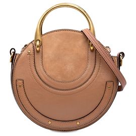 Sac Pixie Chloé Petit en Veau et Daim Beige Beige