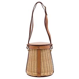 Borsa Picnic Hermès in Vimini Beige e Pelle Barenia Beige