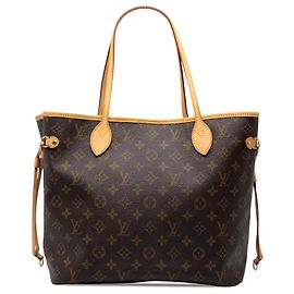 Louis Vuitton Brown Monogram Neverfull MM Braun