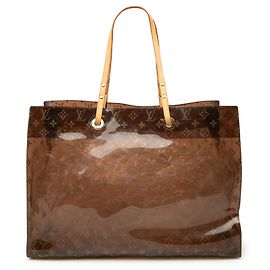Louis Vuitton Brown Monogram Vinyl Cabas Sac Cruise Castaño