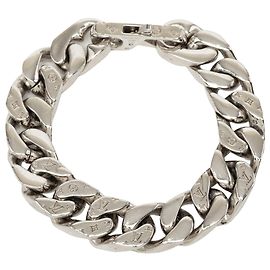 Pulseira de elos Monogram em latão prateado Louis Vuitton Prata