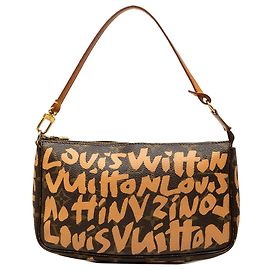 Louis Vuitton Brown Stephen Sprouse Monogram Graffiti Pochette Accessoires Marrom