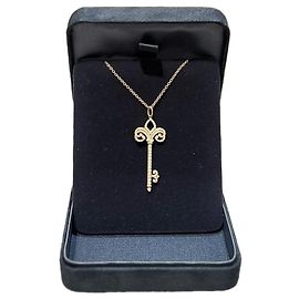 Collier Clé Tiffany & Co. Or Rose 18k Diamant Doré