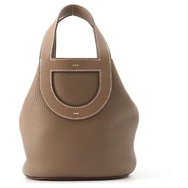 Hermès Bolso Hermes Kara Tote en Etoupe Gray Gris pardo