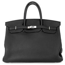 Hermès Hermes Birkin 40 Black Togo D Stamp Handbag Black