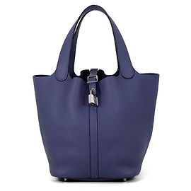 Hermès Hermes Picotin Lock MM Handtasche in Bleu Saphir Blau