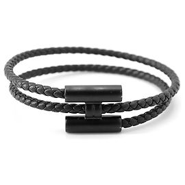 Hermès Bracciale Charm Hermes in pelle Swift nera Nero