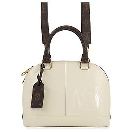Louis Vuitton Alma BB Monogram Vernis Handbag White