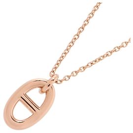 Hermès Collier Hermes Chaine d'Ancre Farandole PM Marron