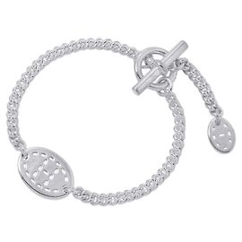 Hermès Pulsera Charm Hermes Point Sellier Plata
