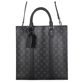 Sac à main Louis Vuitton Monogram Eclipse Sac Plat Noir Monogramme